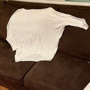 Jolie White Dolman Sleeve Boxy Blouse